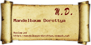 Mandelbaum Dorottya névjegykártya